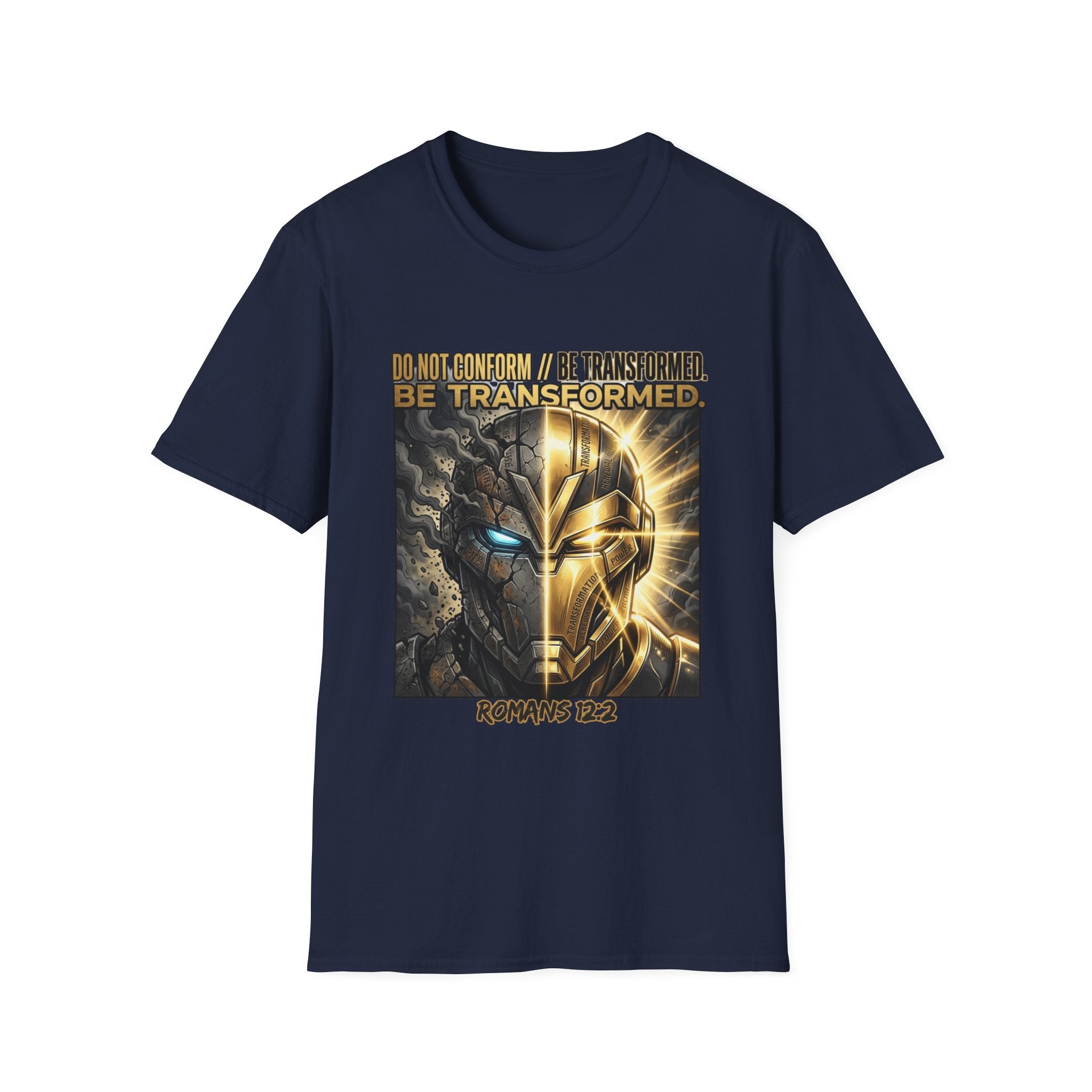 T-Shirt — "Do Not Conform / Be Transformed" Romans 12:2 Inspirational Tee