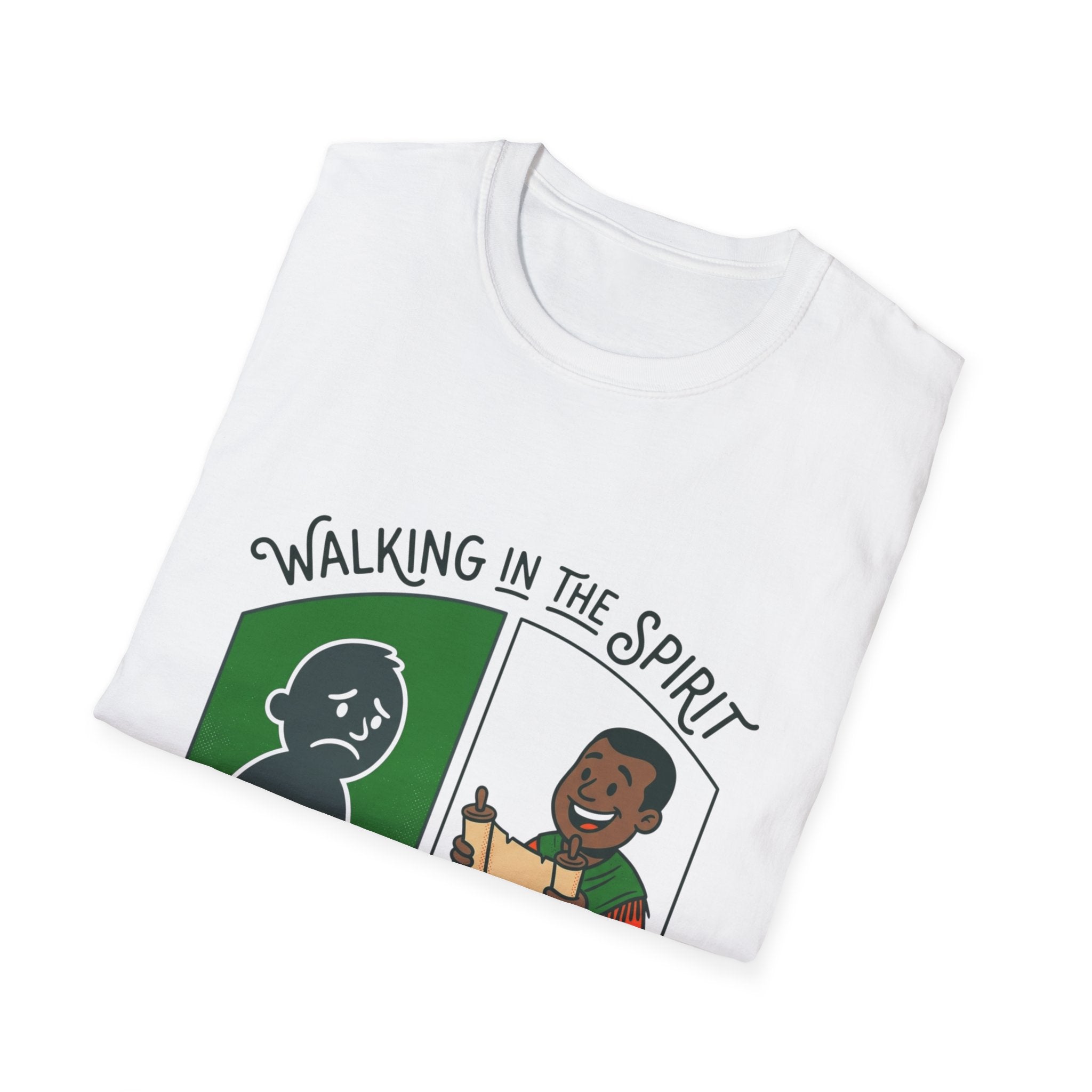Walking in the Spirit T-Shirt — "My Flesh Wants Spicy Pork / Galatians 5:16" Christian Tee