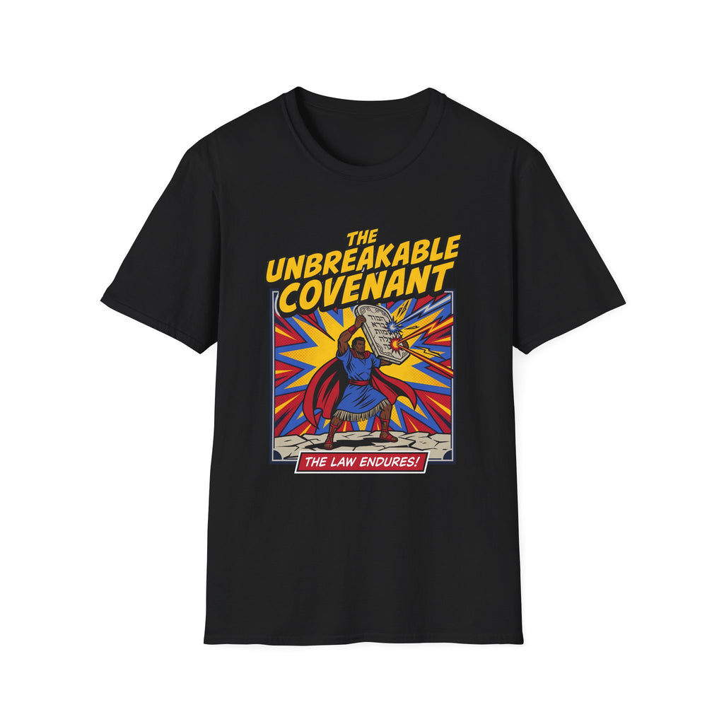 The Unbreakable Covenant T-Shirt – Retro Superhero 'The Law Endures' Graphic Tee