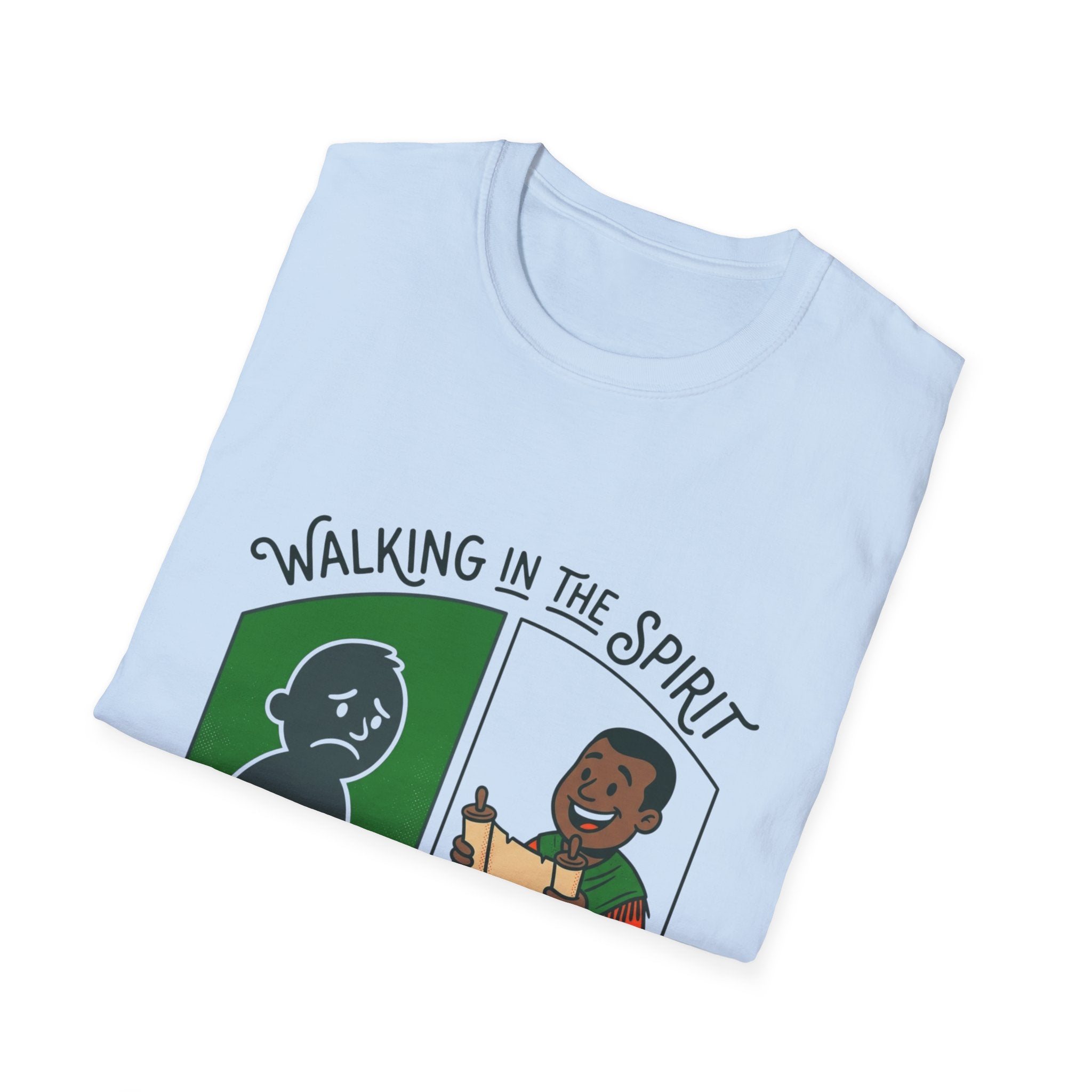 Walking in the Spirit T-Shirt — "My Flesh Wants Spicy Pork / Galatians 5:16" Christian Tee