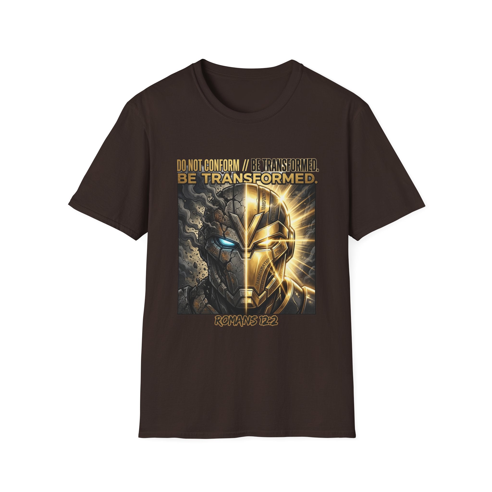T-Shirt — "Do Not Conform / Be Transformed" Romans 12:2 Inspirational Tee