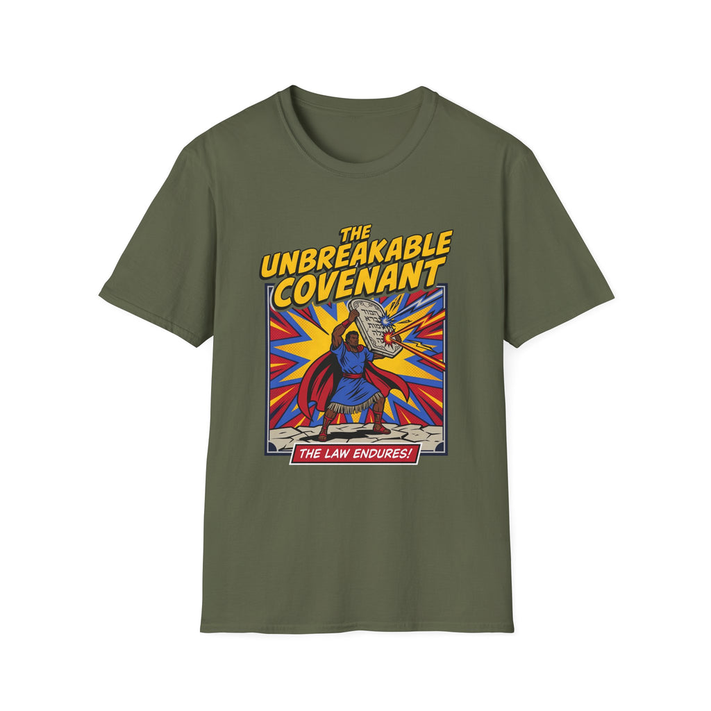 The Unbreakable Covenant T-Shirt – Retro Superhero 'The Law Endures' Graphic Tee