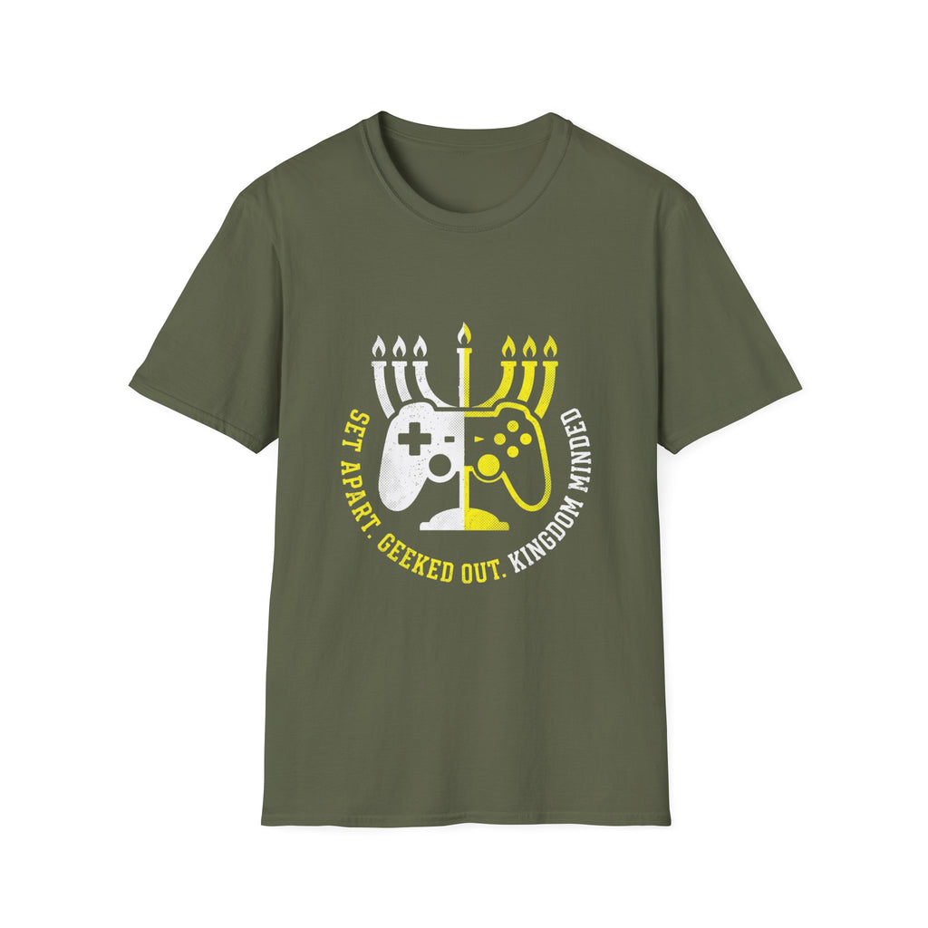 Gamer T-Shirt — 'Set Apart. Geeked Out. Kingdom Minded.'