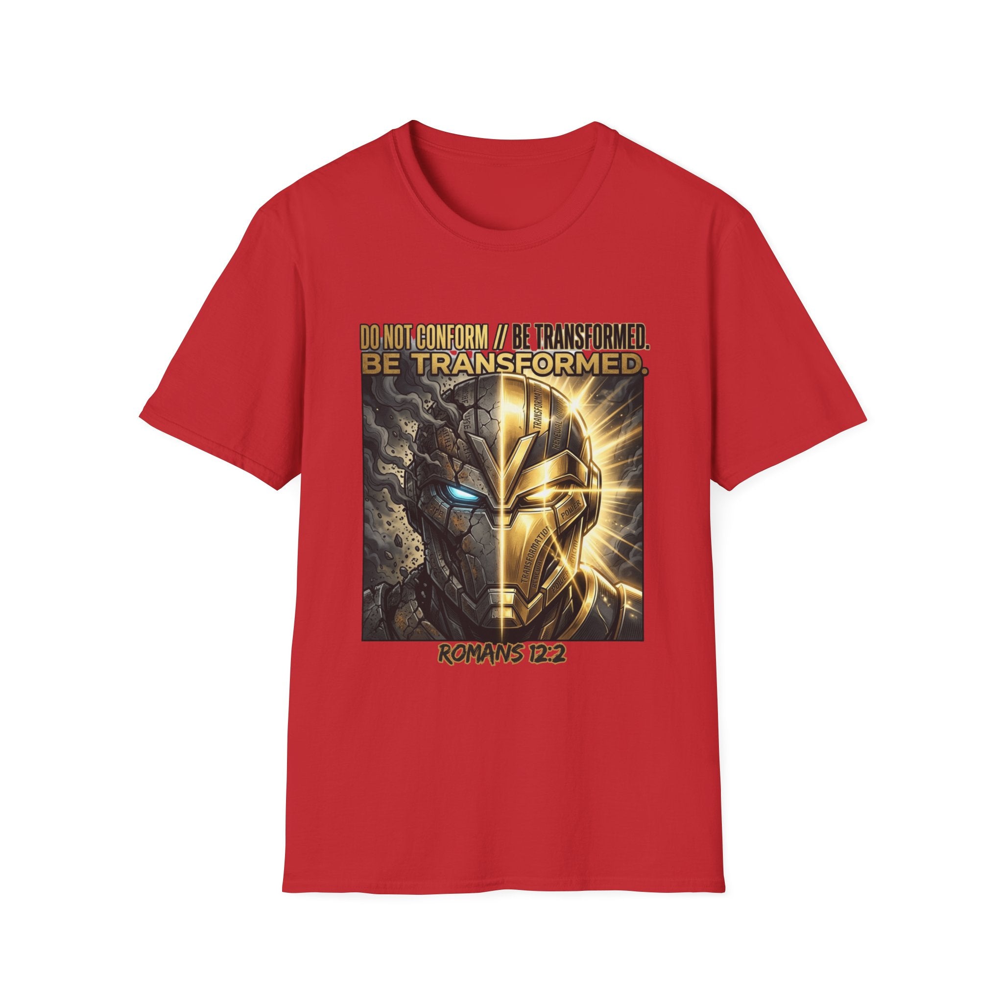 T-Shirt — "Do Not Conform / Be Transformed" Romans 12:2 Inspirational Tee