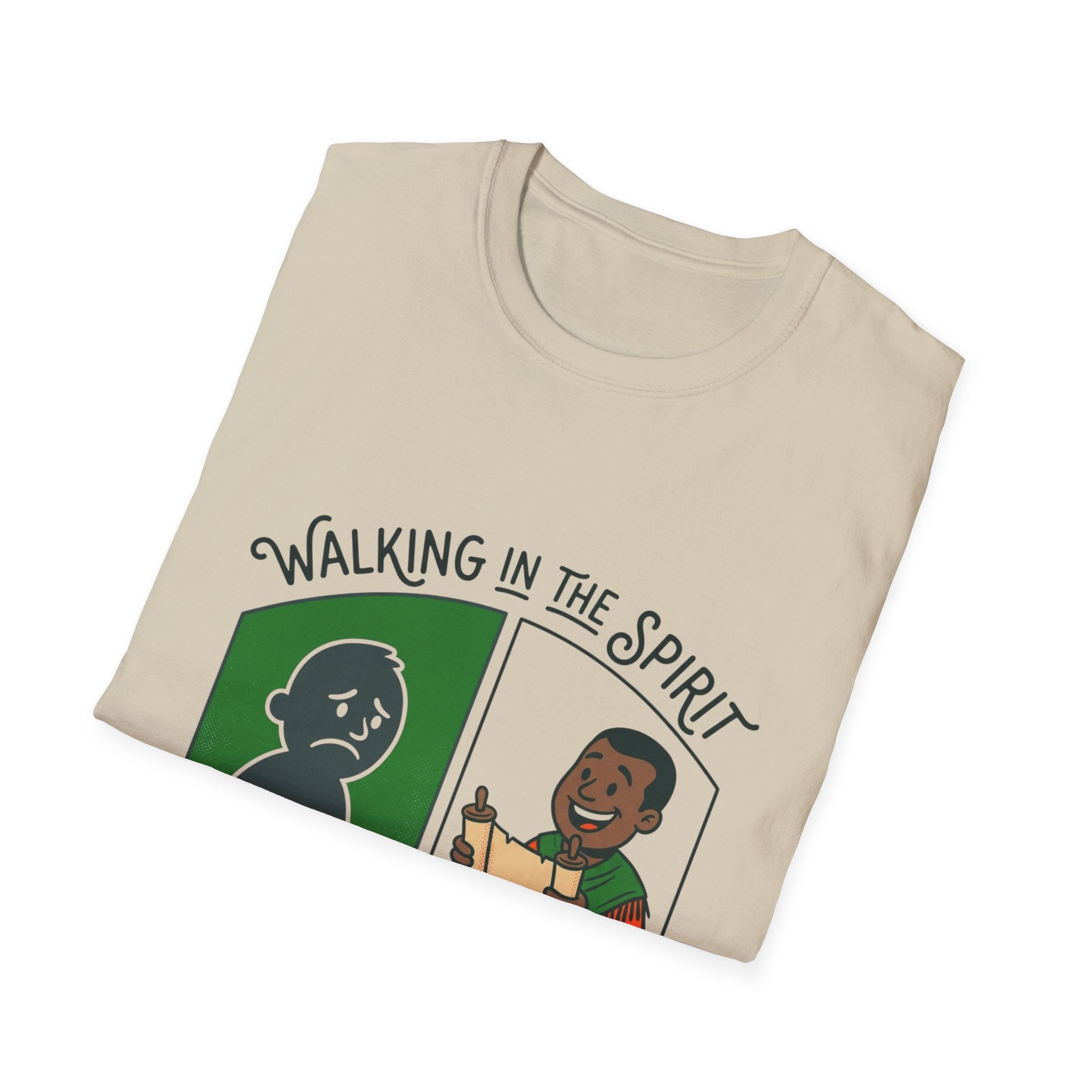 Walking in the Spirit T-Shirt — "My Flesh Wants Spicy Pork / Galatians 5:16" Christian Tee