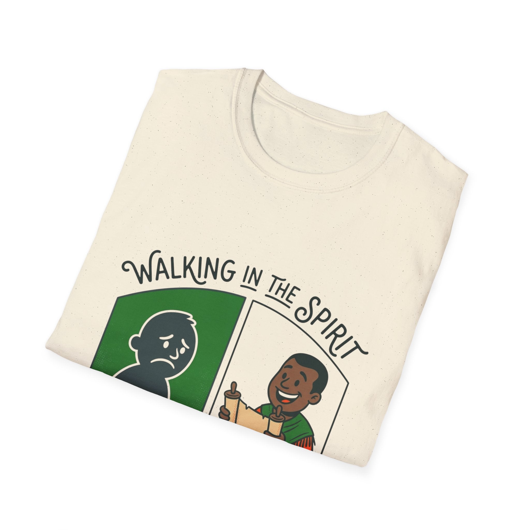 Walking in the Spirit T-Shirt — "My Flesh Wants Spicy Pork / Galatians 5:16" Christian Tee