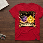 RPG 'Revelation' Critical Hit T-Shirt — D20 & D10 Dice Gaming Tee