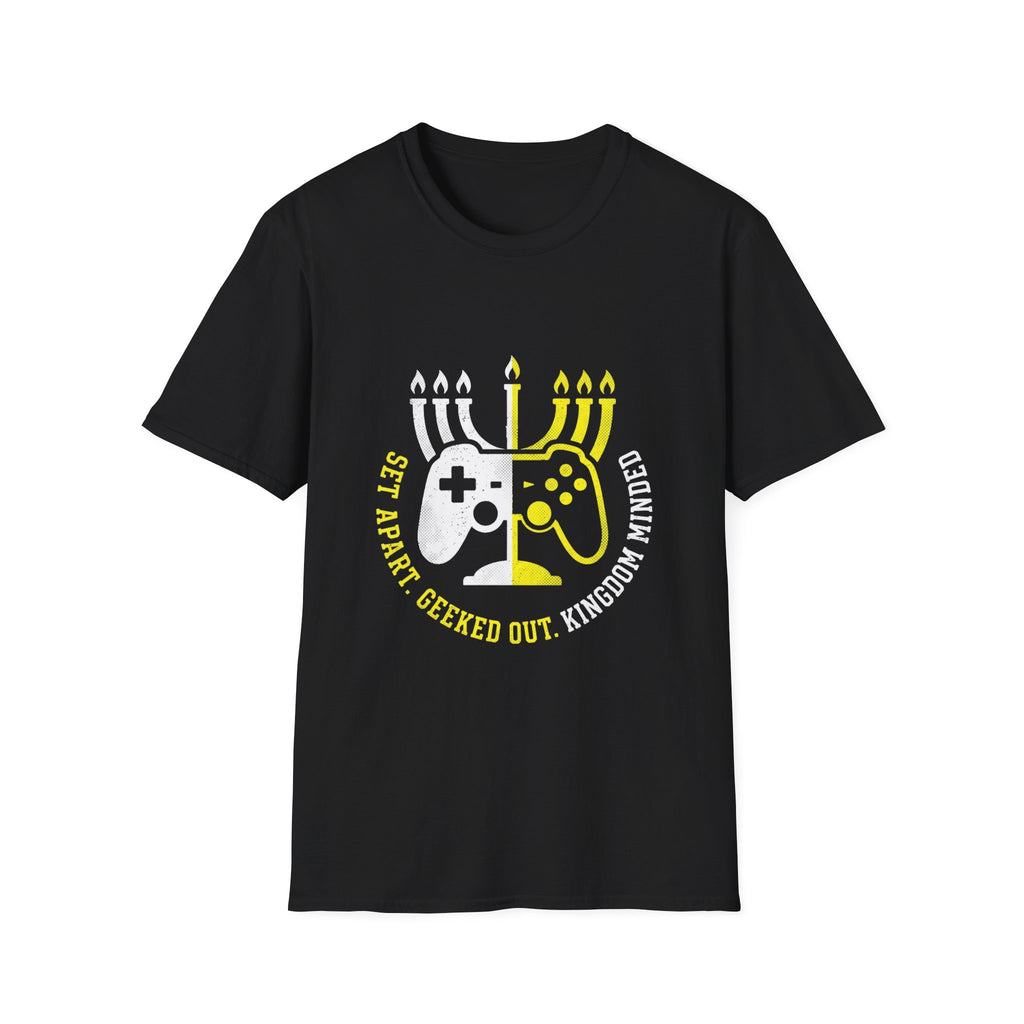 Gamer T-Shirt — 'Set Apart. Geeked Out. Kingdom Minded.'