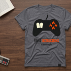 Gaming Controller T‑Shirt — "Fire & Instructions: Game On" Gamer Tee