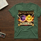 RPG 'Revelation' Critical Hit T-Shirt — D20 & D10 Dice Gaming Tee