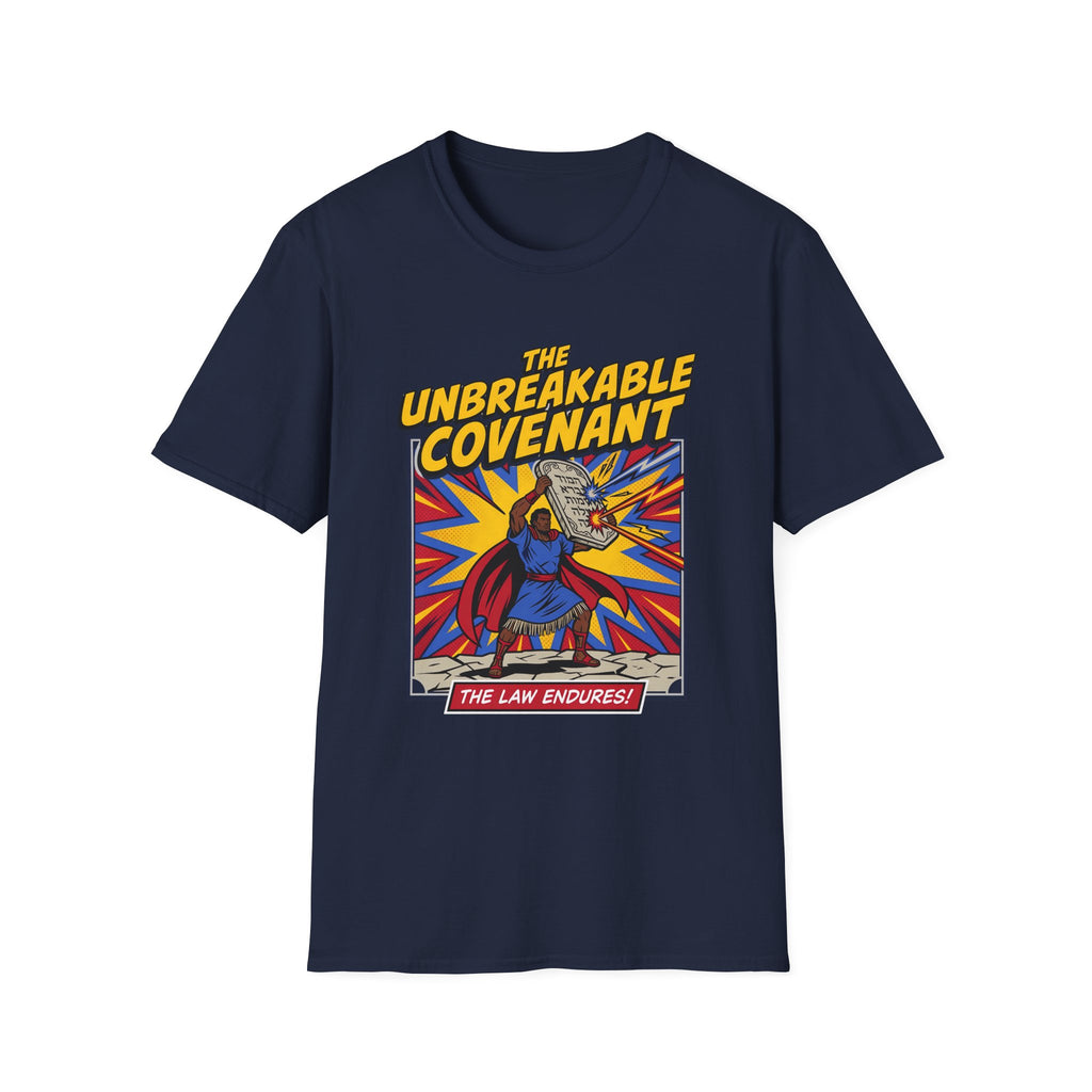 The Unbreakable Covenant T-Shirt – Retro Superhero 'The Law Endures' Graphic Tee