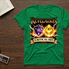 RPG 'Revelation' Critical Hit T-Shirt — D20 & D10 Dice Gaming Tee