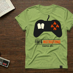 Gaming Controller T‑Shirt — "Fire & Instructions: Game On" Gamer Tee