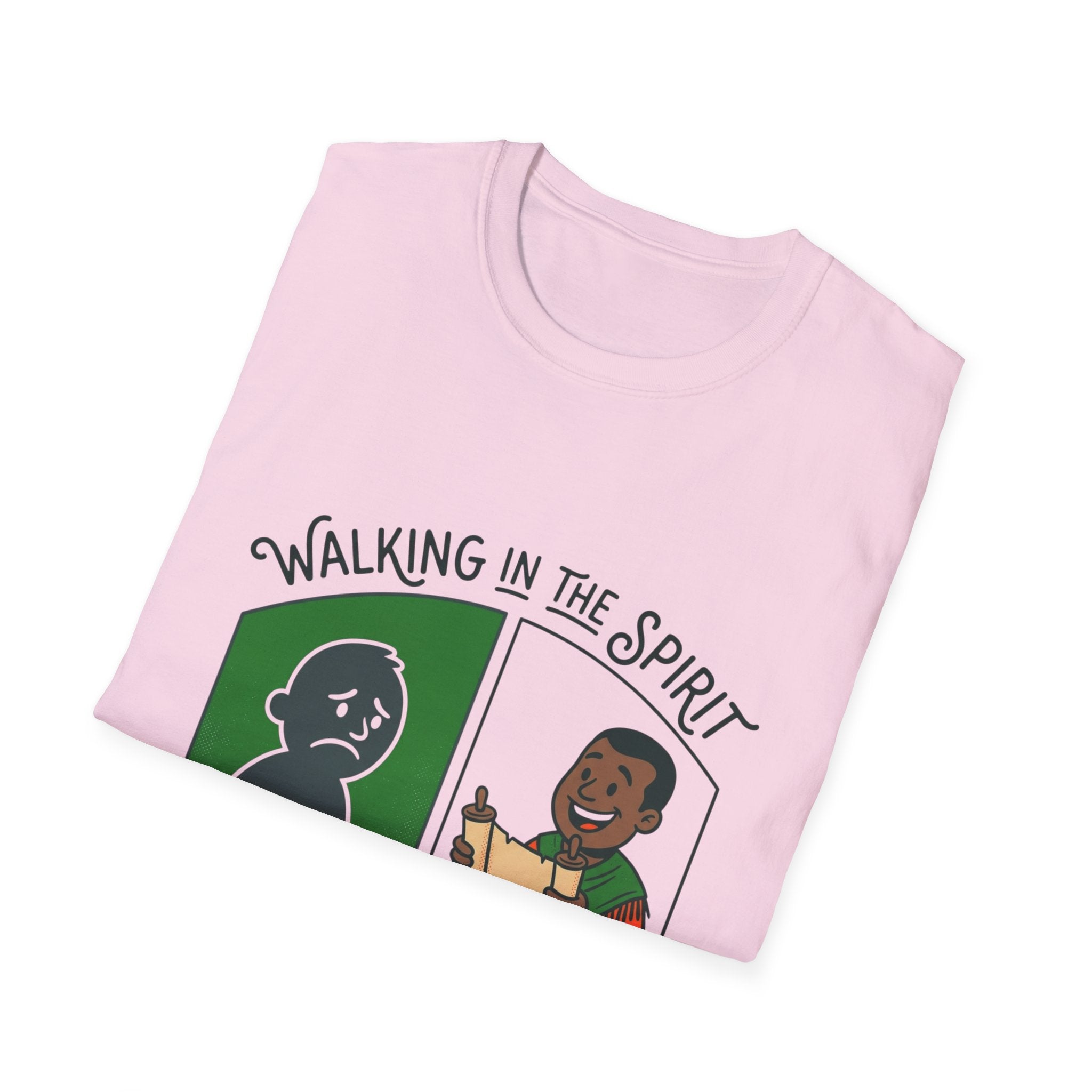 Walking in the Spirit T-Shirt — "My Flesh Wants Spicy Pork / Galatians 5:16" Christian Tee
