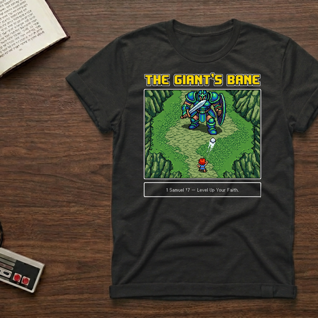 The Giant's Bane T-Shirt — Retro RPG Pixel Art Adventure Tee