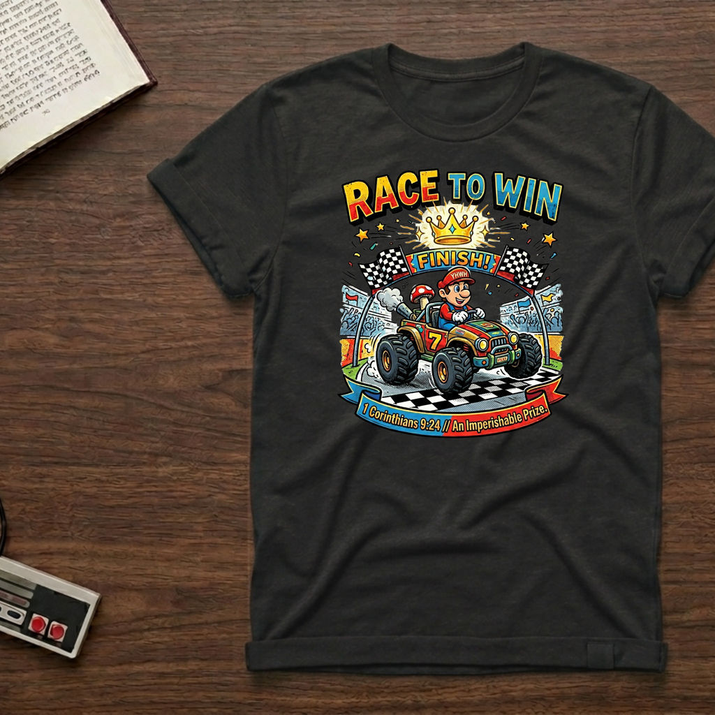 Race to Win Graphic T-Shirt — 'Race to Win' Vintage Kart Racing Tee