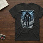 T-Shirt — “The Guilty Will Not Go Unpunished” Graphic Tee (Nahum 1:2-3) — Dark Stormy Skull Design