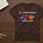 Be Transformed T‑Shirt — Inspirational Building Brick Heart Tee