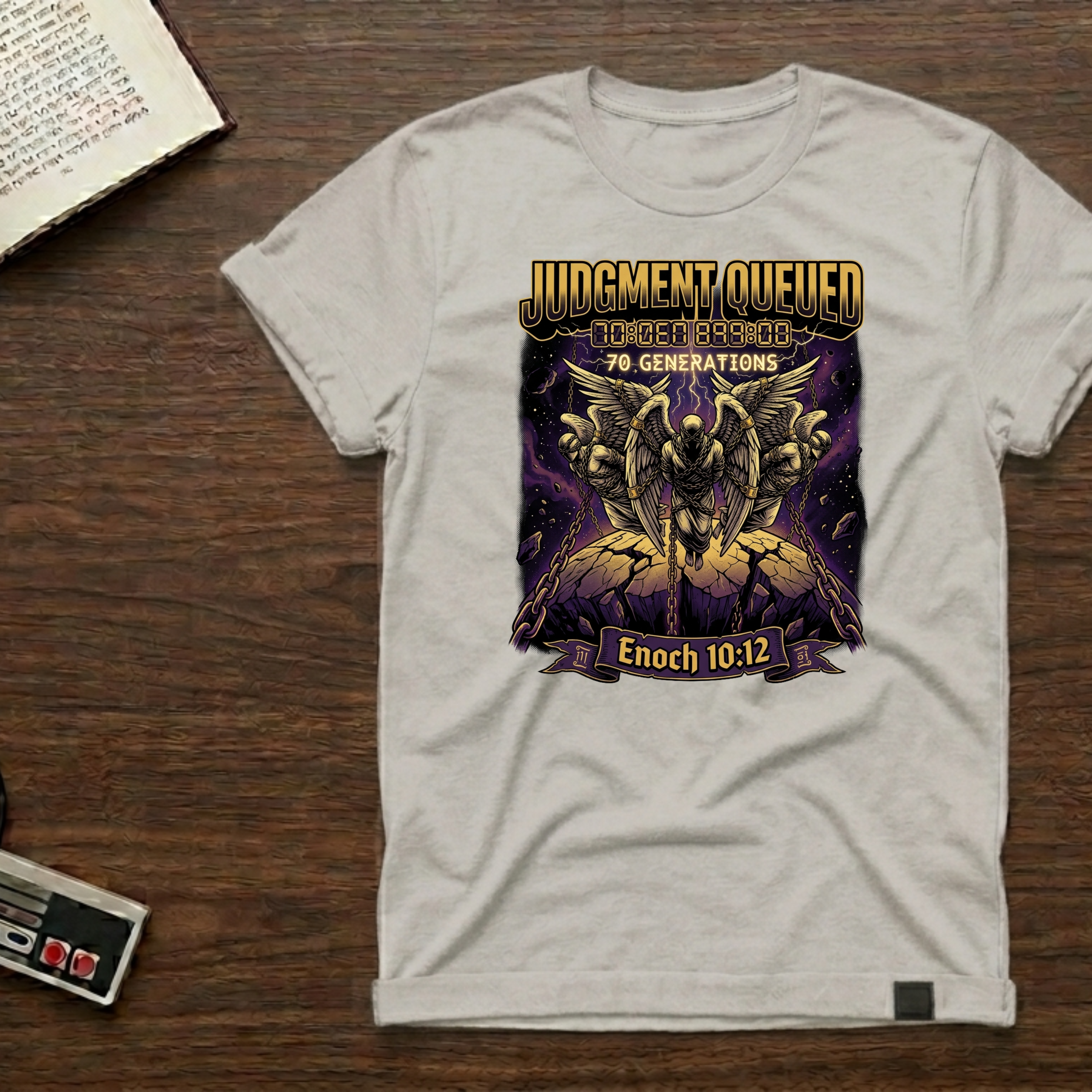 Judgment Queued T‑Shirt — Enoch 10:12 Vintage Apocalyptic Graphic Tee