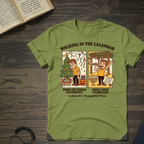 Walking in the Calendar T-Shirt — Christian Holiday Seasons Illustration