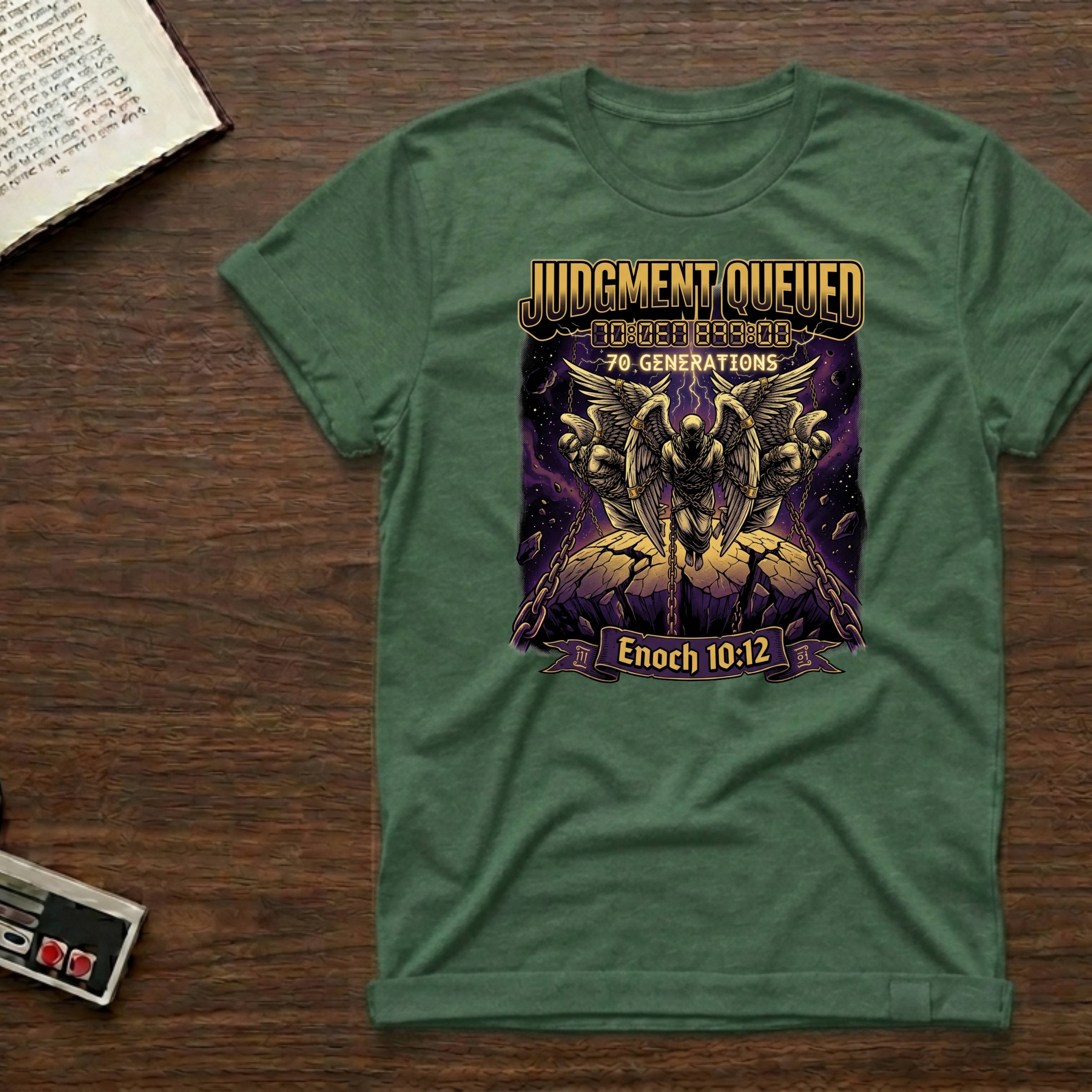 Judgment Queued T‑Shirt — Enoch 10:12 Vintage Apocalyptic Graphic Tee