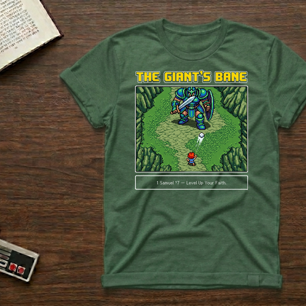The Giant's Bane T-Shirt — Retro RPG Pixel Art Adventure Tee