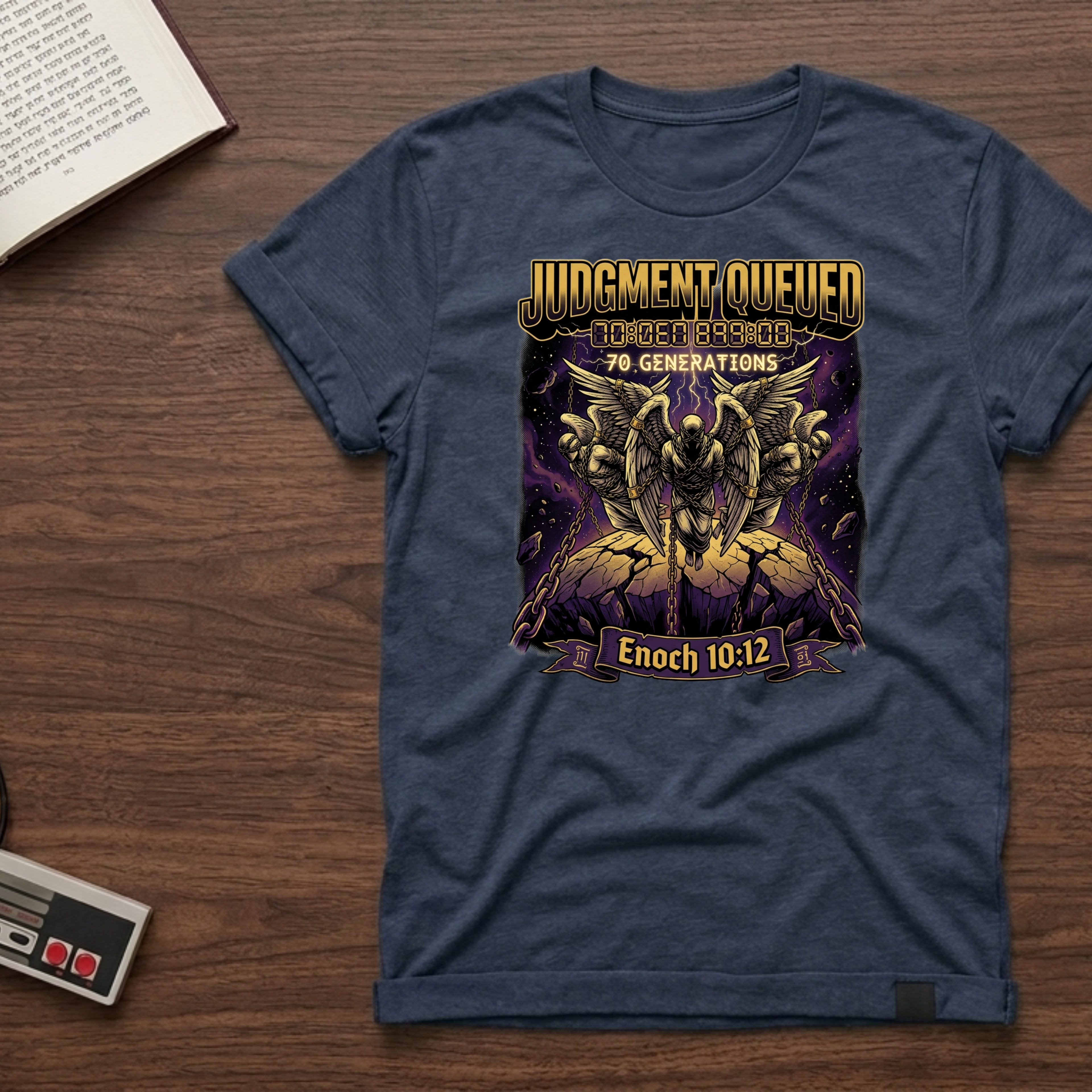 Judgment Queued T‑Shirt — Enoch 10:12 Vintage Apocalyptic Graphic Tee