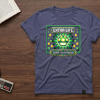 Extra Life T-Shirt — Retro Pixel Video Game Mushroom Tee