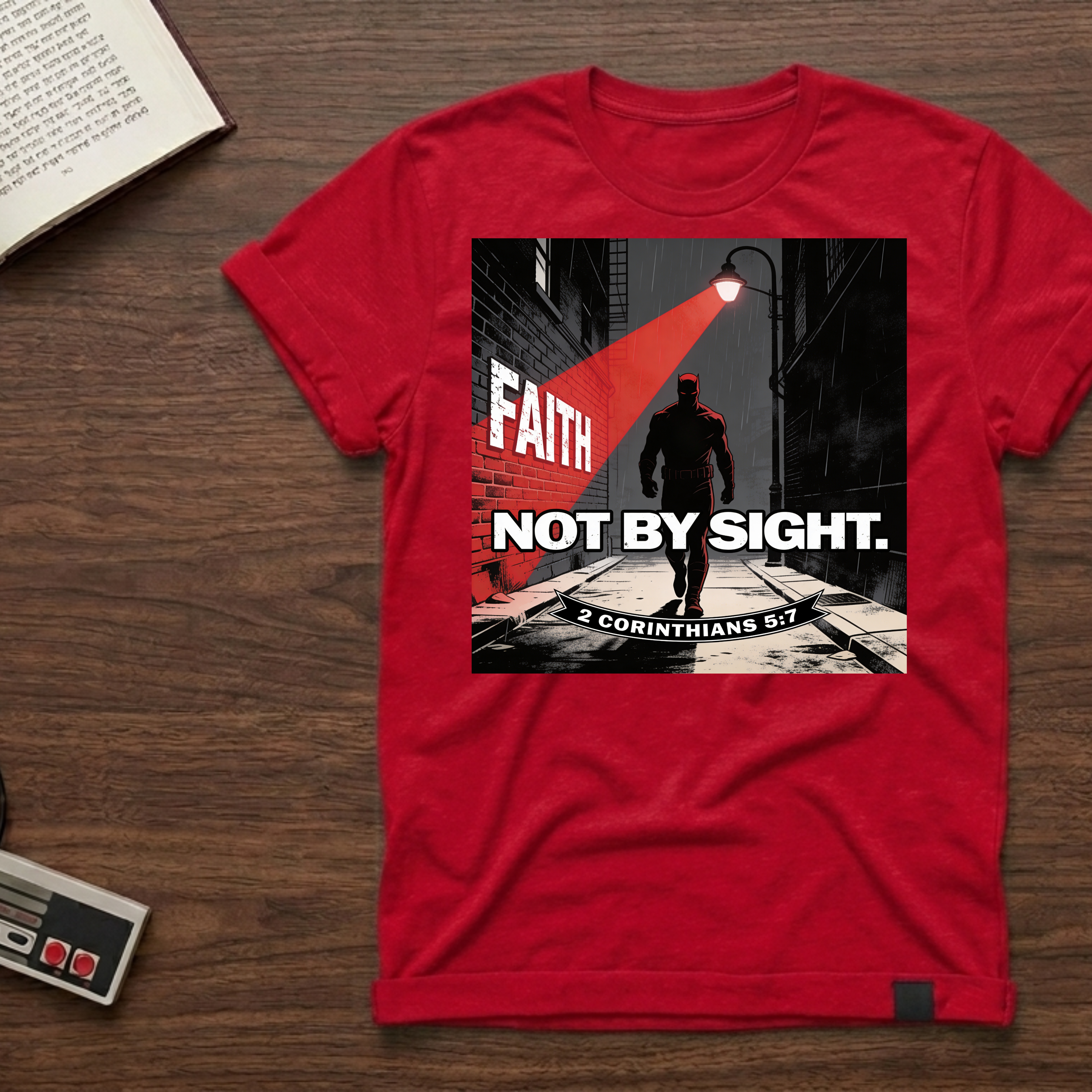 Faith T-Shirt — “Not By Sight” Christian Inspirational Tee