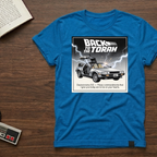 Back to the Torah T-Shirt — Retro DeLorean Scripture Tee